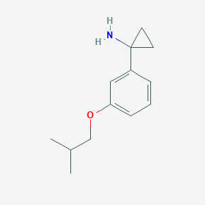 molecular formula C13H19NO B12082145 1-(3-Isobutoxyphenyl)cyclopropanamine 
