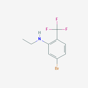 molecular formula C9H9BrF3N B12082169 5-Bromo-N-ethyl-2-(trifluoromethyl)aniline 