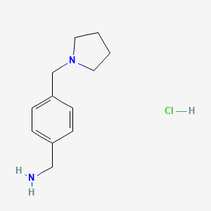 molecular formula C12H19ClN2 B12082171 (4-(Pyrrolidin-1-ylmethyl)phenyl)methanamine hydrochloride 