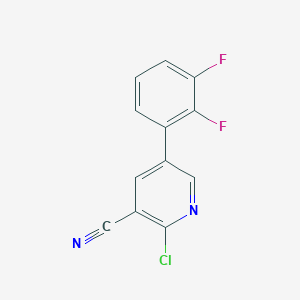 molecular formula C12H5ClF2N2 B12082179 2-Chloro-5-(2,3-difluorophenyl)nicotinonitrile 