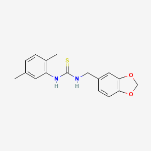 molecular formula C17H18N2O2S B1208219 1-(1,3-Benzodioxol-5-ylmethyl)-3-(2,5-dimethylphenyl)thiourea 