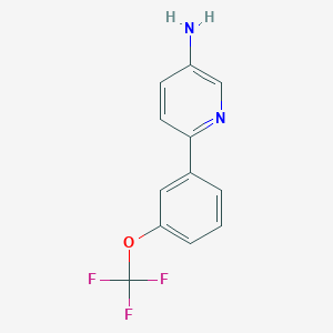 molecular formula C12H9F3N2O B12082194 6-[3-(Trifluoromethoxy)phenyl]pyridin-3-amine 