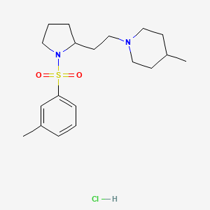 molecular formula C19H31ClN2O2S B12082219 4-Methyl-1-[2-[1-(3-methylphenylsulfonyl)pyrrolidin-2(r)-yl]ethyl]piperidine 