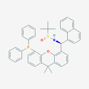 molecular formula C42H40NO2PS B12082229 (R)-N-((S)-(5-(Diphenylphosphanyl)-9,9-dimethyl-9H-xanthen-4-yl)(naphthalen-1-yl)methyl)-2-methylpropane-2-sulfinamide 