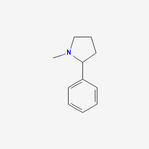 molecular formula C11H15N B1208226 1-Methyl-2-phenylpyrrolidine CAS No. 938-36-3