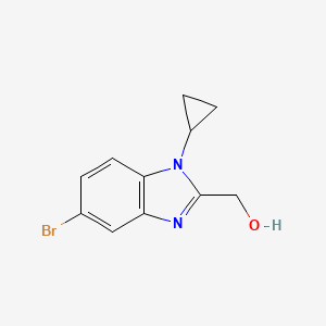 molecular formula C11H11BrN2O B12082275 (5-Bromo-1-cyclopropyl-1H-benzo[d]imidazol-2-yl)methanol 