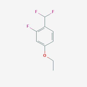 molecular formula C9H9F3O B12082305 1-(Difluoromethyl)-4-ethoxy-2-fluorobenzene 