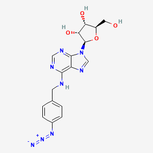 molecular formula C17H18N8O4 B1208231 N(6)-(p-Azidobenzyl)adenosine CAS No. 85107-83-1