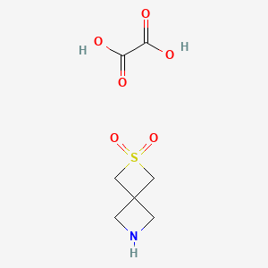 molecular formula C7H11NO6S B12082347 2-Thia-6-azaspiro[3.3]heptane 2,2-dioxide oxalate 