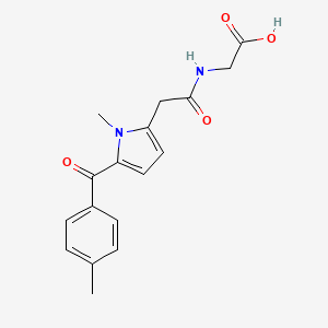 molecular formula C17H18N2O4 B1208235 Tolmetin glycinamide CAS No. 87344-05-6