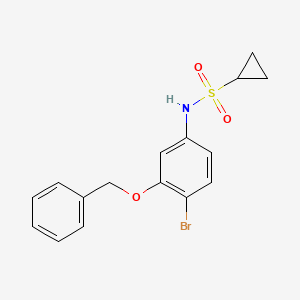 molecular formula C16H16BrNO3S B12082354 N-(3-(Benzyloxy)-4-bromophenyl)cyclopropanesulfonamide 