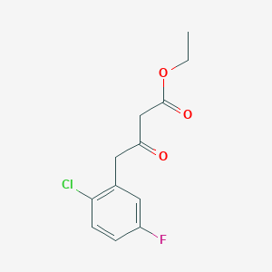 molecular formula C12H12ClFO3 B12082356 Ethyl 4-(2-chloro-5-fluorophenyl)-3-oxobutanoate 