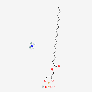 molecular formula C19H41NO6P+ B12082386 1-palMitoyl-sn-glycero-2,3-cyclic-phosphate (aMMoniuM salt) 
