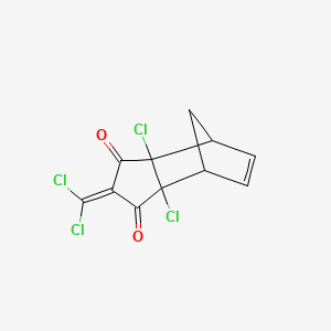 molecular formula C11H6Cl4O2 B1208242 2-二氯亚甲基-3a,7a-二氯-3a,4,7,7a-四氢-4,7-甲烷茚-1,3-二酮 CAS No. 55739-78-1