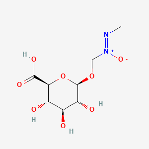 molecular formula C8H14N2O8 B1208243 Methylazoxymethyl-beta-D-glucosiduronic acid CAS No. 71856-48-9