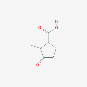 molecular formula C7H10O3 B12082432 2-Methyl-3-oxocyclopentane-1-carboxylic acid CAS No. 3033-53-2