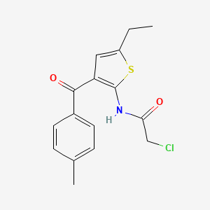 molecular formula C16H16ClNO2S B1208244 2-chloro-N-[5-ethyl-3-[(4-methylphenyl)-oxomethyl]-2-thiophenyl]acetamide 