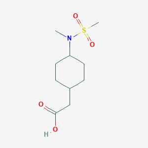 molecular formula C10H19NO4S B12082453 2-(trans-4-(N-methylmethylsulfonamido)cyclohexyl)acetic acid 