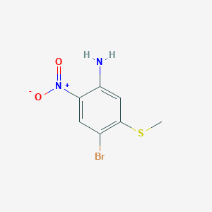 molecular formula C7H7BrN2O2S B12082470 4-Bromo-5-(methylthio)-2-nitrobenzenamine 