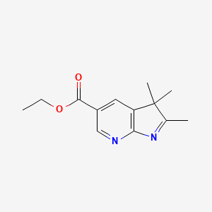 molecular formula C13H16N2O2 B12082486 Ethyl 2,3,3-trimethylpyrrolo[2,3-b]pyridine-5-carboxylate CAS No. 586409-14-5