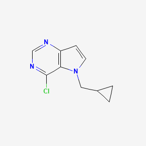 molecular formula C10H10ClN3 B12082578 4-Chloro-5-(cyclopropylmethyl)-5h-pyrrolo[3,2-d]pyrimidine 