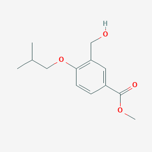 molecular formula C13H18O4 B12082585 Methyl 3-(hydroxymethyl)-4-isobutoxybenzoate 