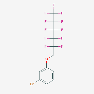 molecular formula C12H6BrF11O B12082592 Benzene, 1-bromo-3-[(2,2,3,3,4,4,5,5,6,6,6-undecafluorohexyl)oxy]- CAS No. 1980062-65-4