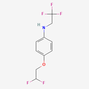 molecular formula C10H10F5NO B12082600 Benzenamine, 4-(2,2-difluoroethoxy)-N-(2,2,2-trifluoroethyl)- CAS No. 1309602-20-7