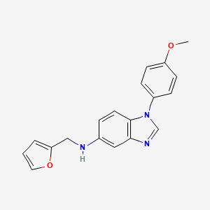molecular formula C19H17N3O2 B1208261 N-(2-furanylmethyl)-1-(4-methoxyphenyl)-5-benzimidazolamine 