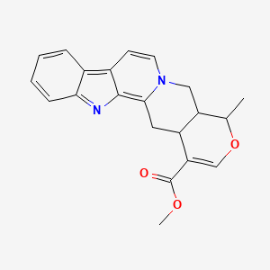 molecular formula C21H20N2O3 B1208265 Methyl 4-methyl-4,4a,5,13,14,14a-hexahydro-6lambda~5~-indolo[2,3-a]pyrano[3,4-g]quinolizine-1-carboxylate hydrochloride 