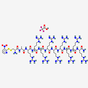molecular formula C67H124F3N41O15S2 B12082677 H-Cys(NPys)-D-Arg-D-Arg-D-Arg-D-Arg-D-Arg-D-Arg-D-Arg-D-Arg-D-Arg-NH2 trifluoroacetate salt 