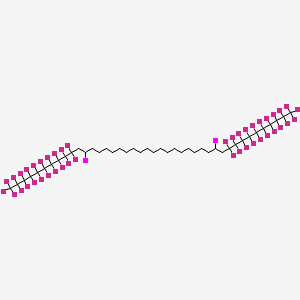molecular formula C42H42F42I2 B12082720 Dotetracontane, 1,1,1,2,2,3,3,4,4,5,5,6,6,7,7,8,8,9,9,10,10,33,33,34,34,35,35,36,36,37,37,38,38,39,39,40,40,41,41,42,42,42-dotetracontafluoro-12,31-diiodo- CAS No. 1980049-42-0
