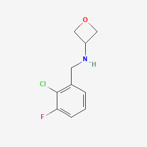 molecular formula C10H11ClFNO B12082739 N-[(2-chloro-3-fluorophenyl)methyl]oxetan-3-amine 