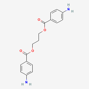 molecular formula C17H18N2O4 B1208274 Propane-1,3-diyl bis(4-aminobenzoate) CAS No. 57609-64-0