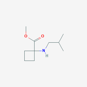 molecular formula C10H19NO2 B12082761 Methyl 1-[(2-methylpropyl)amino]cyclobutane-1-carboxylate 