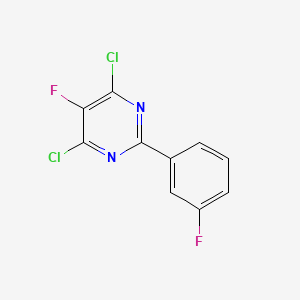 molecular formula C10H4Cl2F2N2 B12082777 4,6-Dichloro-5-fluoro-2-(3-fluorophenyl)pyrimidine 