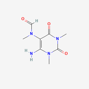 molecular formula C8H12N4O3 B1208278 6-Amino-5-(formyl-N-methylamino)-1,3-dimethyluracil CAS No. 33130-55-1