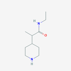 molecular formula C10H20N2O B12082780 N-Ethyl-2-(piperidin-4-yl)propanamide 