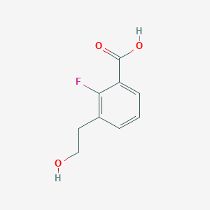 molecular formula C9H9FO3 B12082801 2-fluoro-3-(2-hydroxyethyl)benzoic Acid CAS No. 481075-49-4