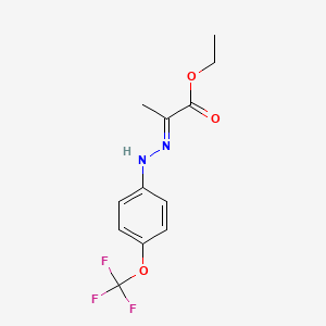 molecular formula C12H13F3N2O3 B12082819 Ethyl 2-(2-(4-(trifluoromethoxy)phenyl)hydrazono)propanoate 