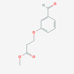 molecular formula C11H12O4 B12082893 Methyl 3-(3-formylphenoxy)propanoate 
