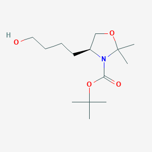 molecular formula C14H27NO4 B12082912 tert-butyl (4S)-4-(4-hydroxybutyl)-2,2-dimethyl-1,3-oxazolidine-3-carboxylate 