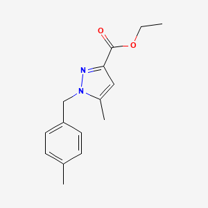 molecular formula C15H18N2O2 B12082988 ethyl 5-methyl-1-(4-methylbenzyl)-1H-pyrazole-3-carboxylate CAS No. 1011401-85-6