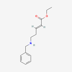molecular formula C14H19NO2 B12082996 (E)-Ethyl5-(benzylamino)pent-2-enoate 