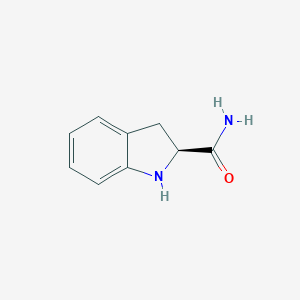 molecular formula C9H10N2O B012083 (2S)-2,3-dihydro-1H-indole-2-carboxamide CAS No. 110660-78-1