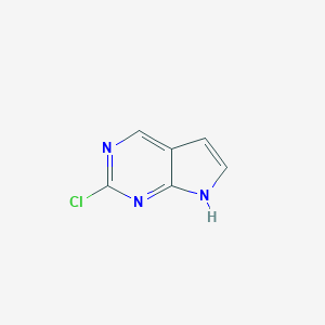 molecular formula C6H4ClN3 B120830 2-氯-7H-吡咯并[2,3-d]嘧啶 CAS No. 335654-06-3