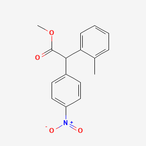 molecular formula C16H15NO4 B12083047 Methyl 2-(4-nitrophenyl)-2-(o-tolyl)acetate 