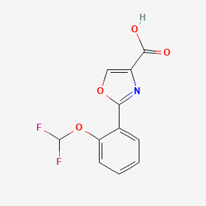 molecular formula C11H7F2NO4 B12083055 2-(2-(Difluoromethoxy)phenyl)oxazole-4-carboxylic acid 