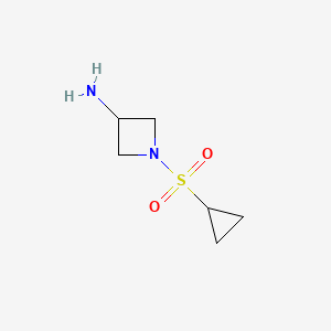 molecular formula C6H12N2O2S B12083061 1-(Cyclopropanesulfonyl)azetidin-3-amine 