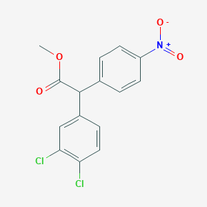 molecular formula C15H11Cl2NO4 B12083073 Methyl 2-(4-nitrophenyl)-2-(3,4-dichlorophenyl)acetate 